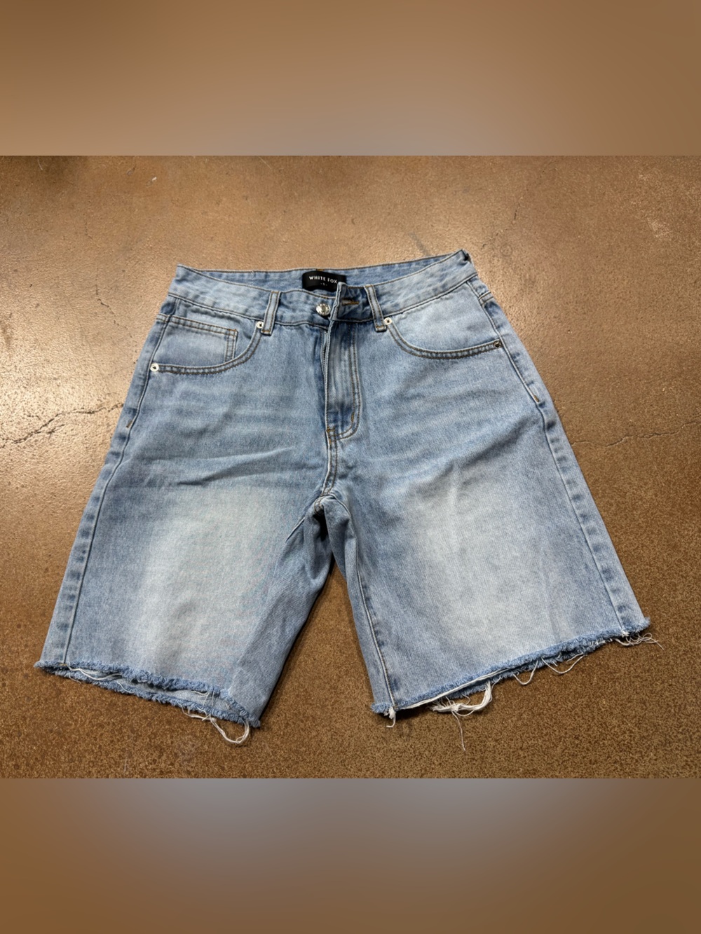 White Fox Boutique Light Blue Denim  Shorts
